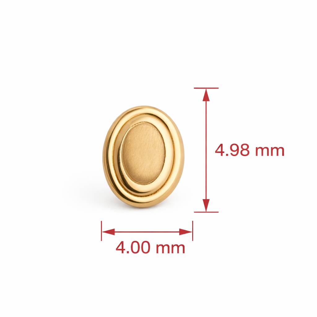 Oval Aakar gold Nosepin