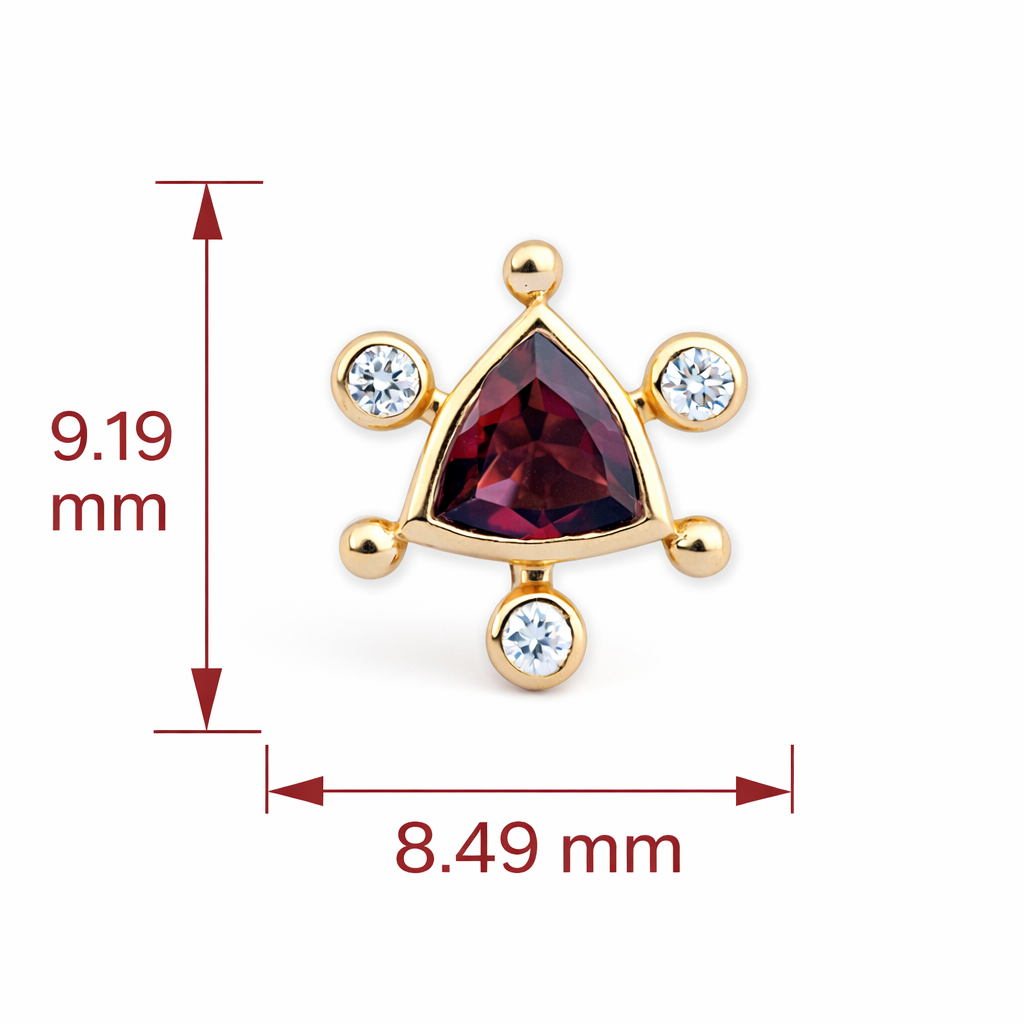 Amber Edge Diamond Nosepin