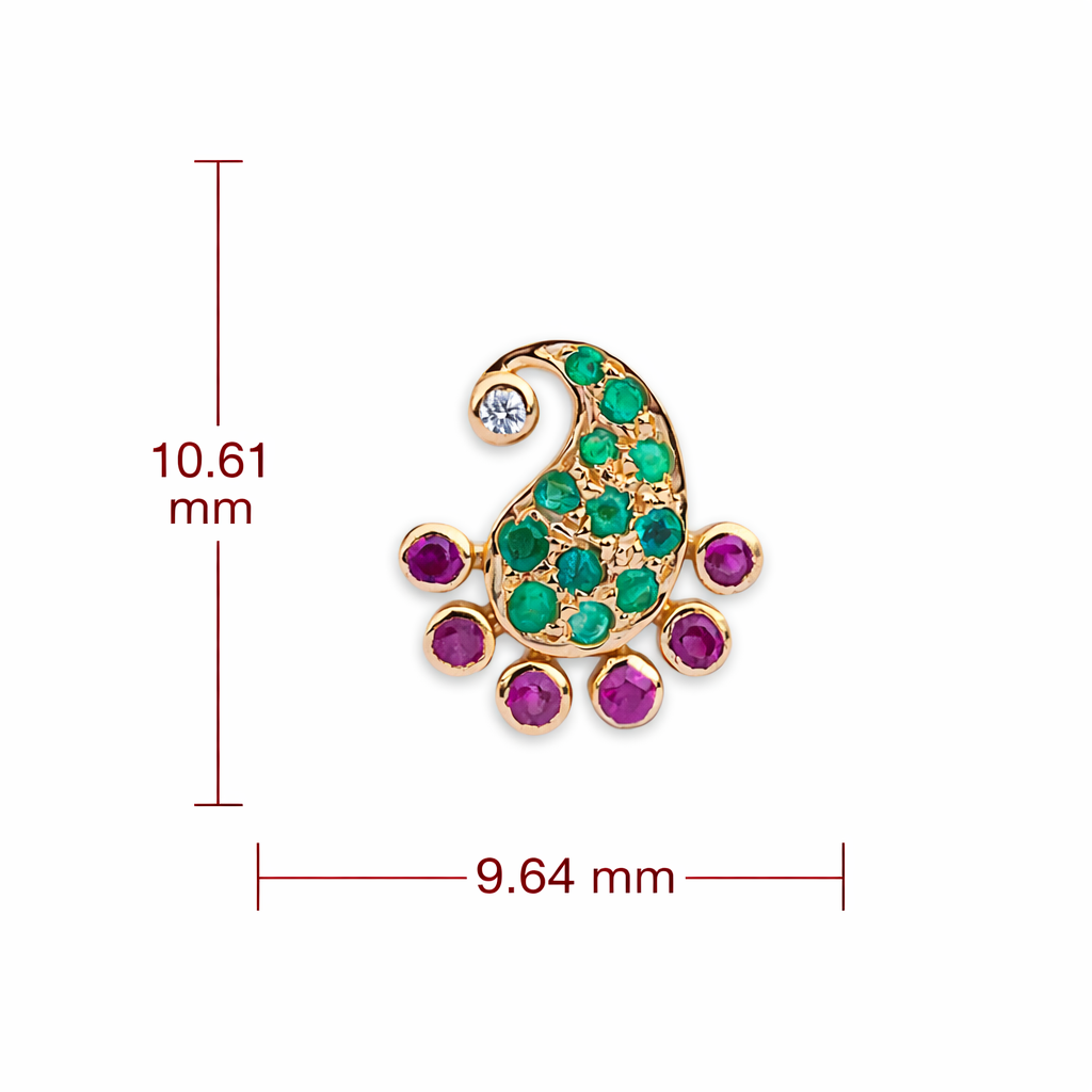 Tulip Petal Gold Nosepin