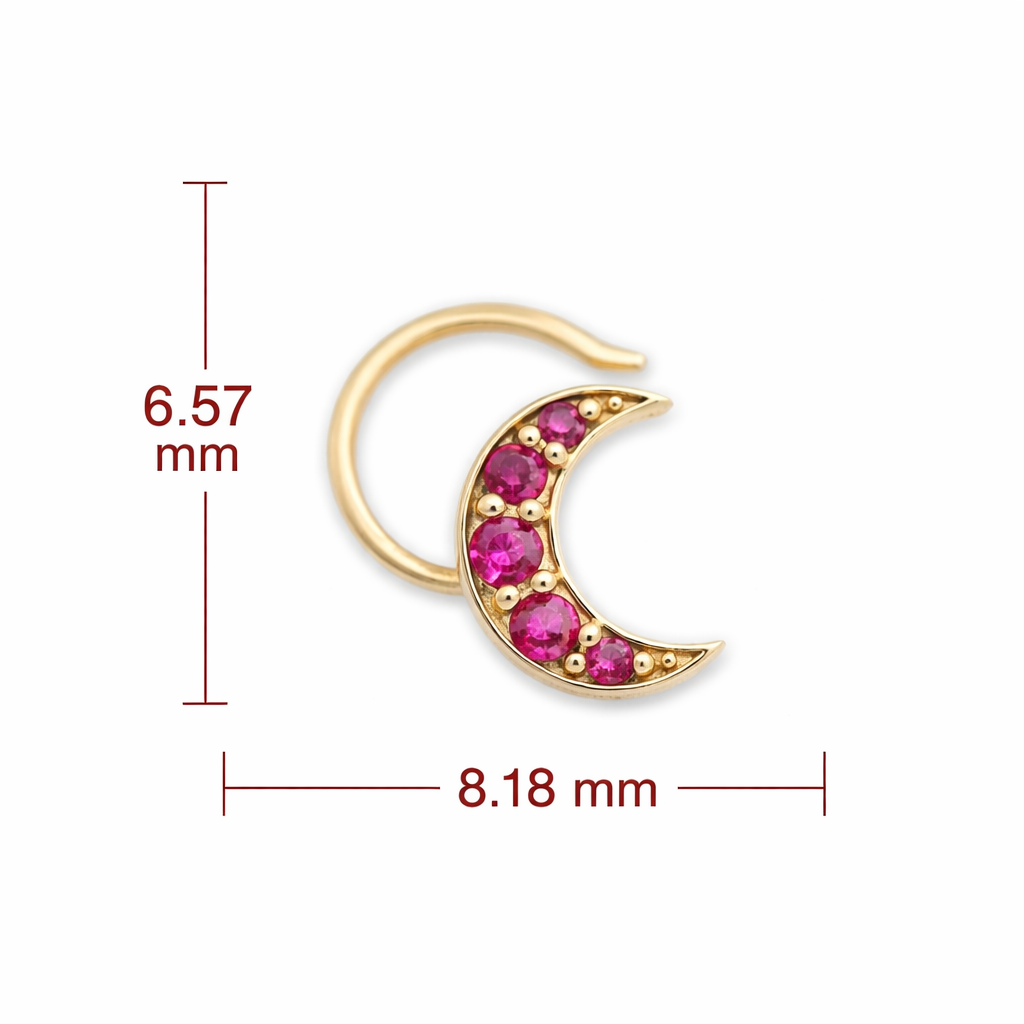 Crimson Crescent Nosepin