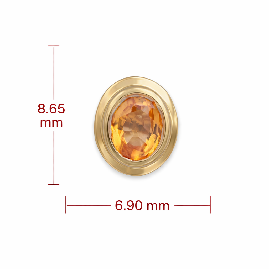 Golden Orbit Solitaire Nosepin