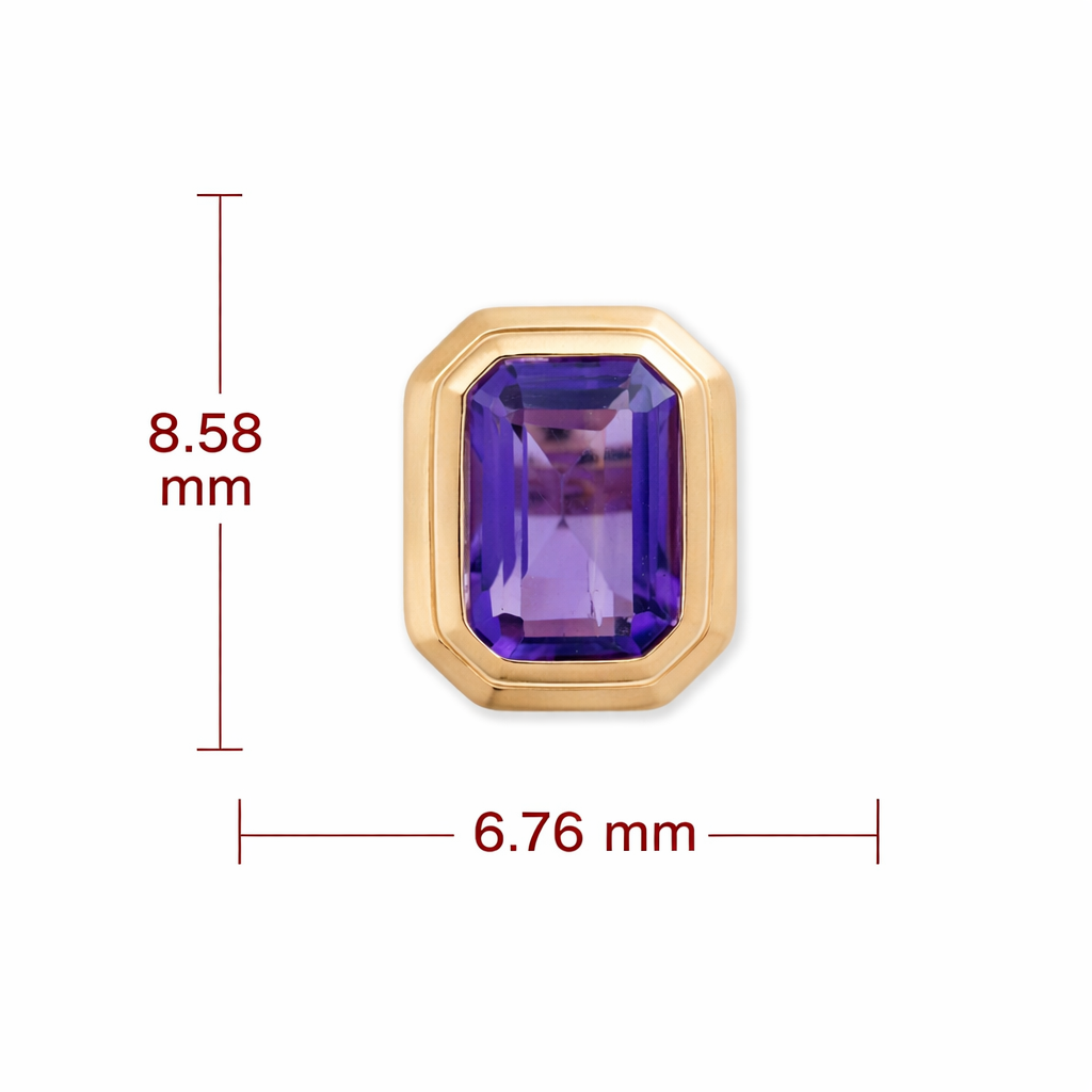 Amethyst Prism Frame Nosepin