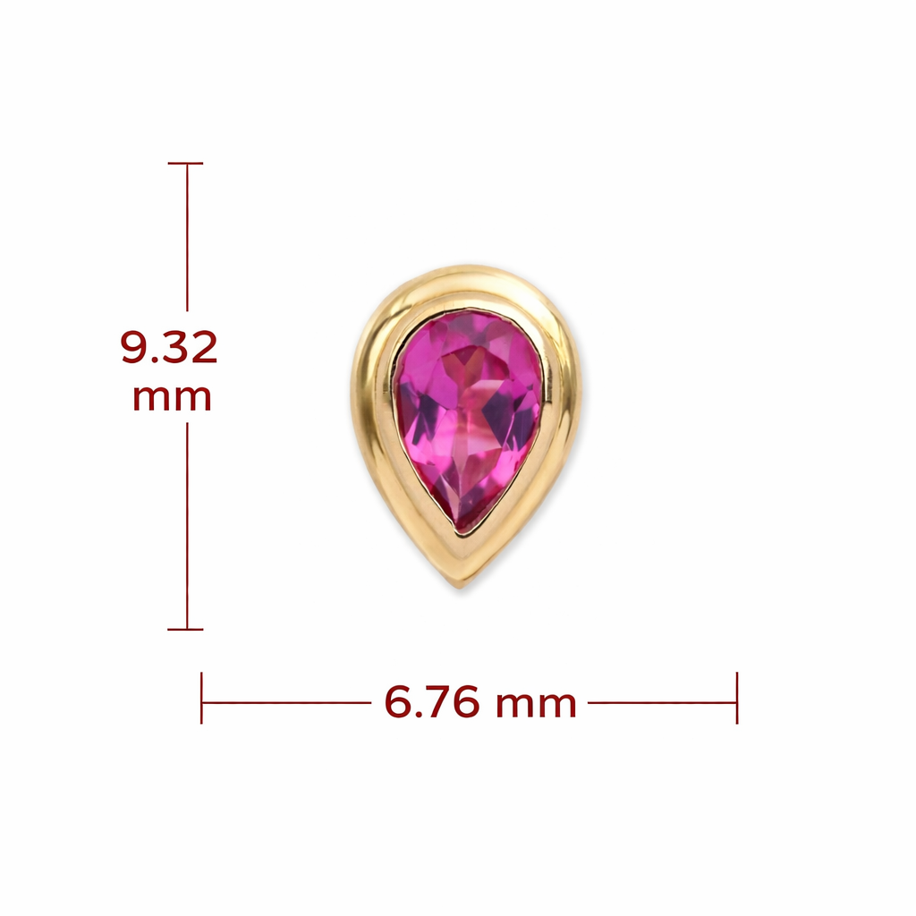 Blush Teardrop Frame Nosepin