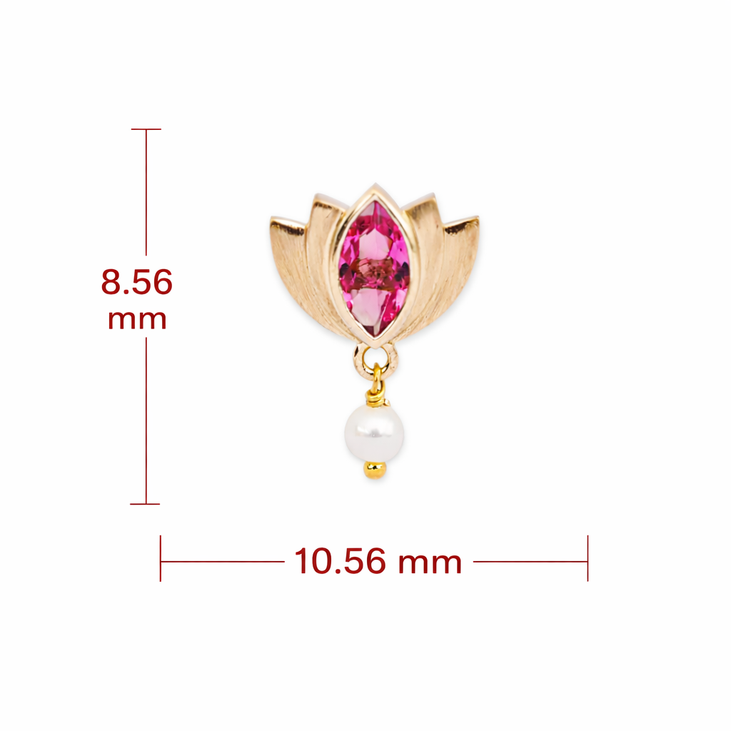 Blush Lotus Drop Nosepin