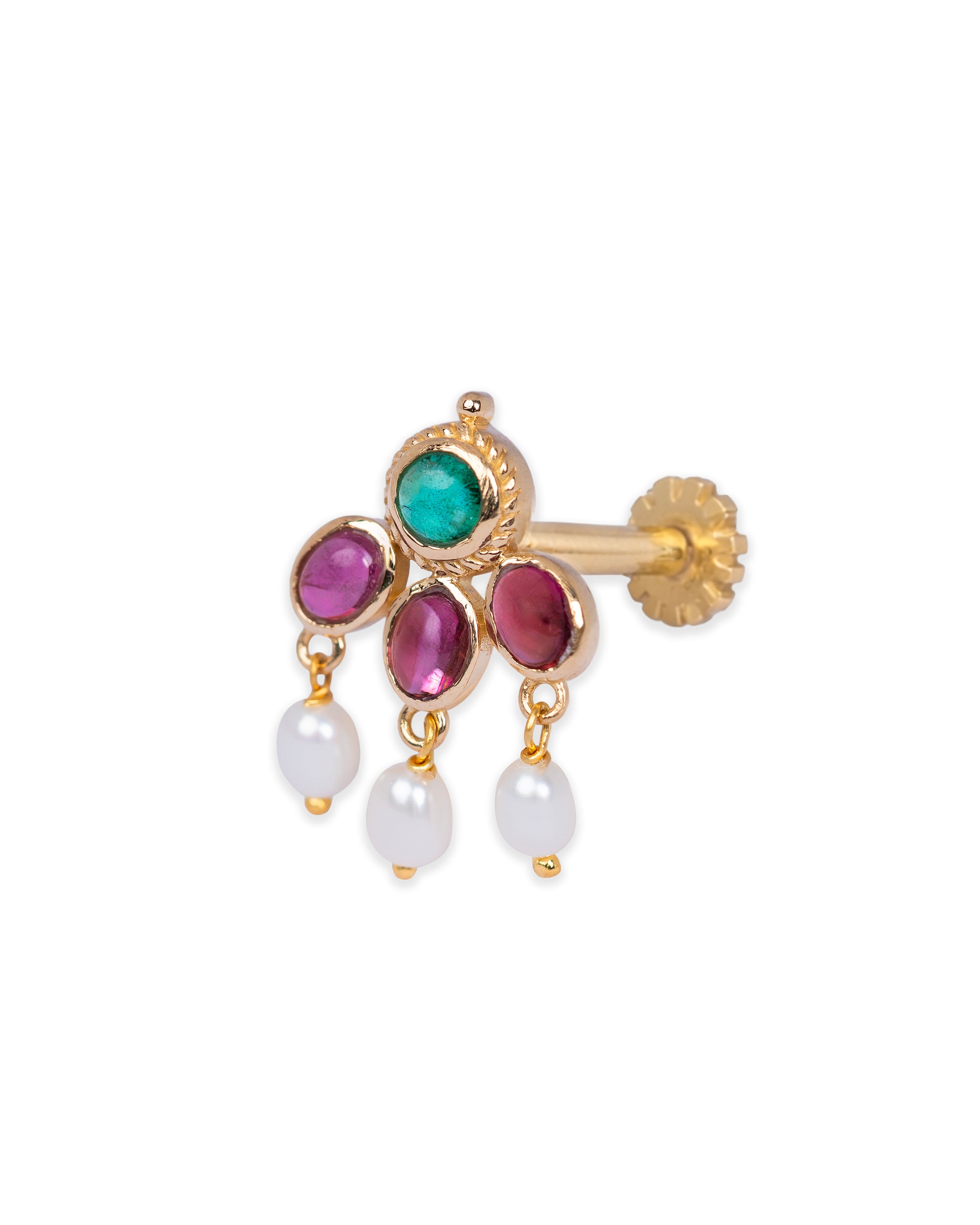 Aurisse Emerald Drop Nosepin