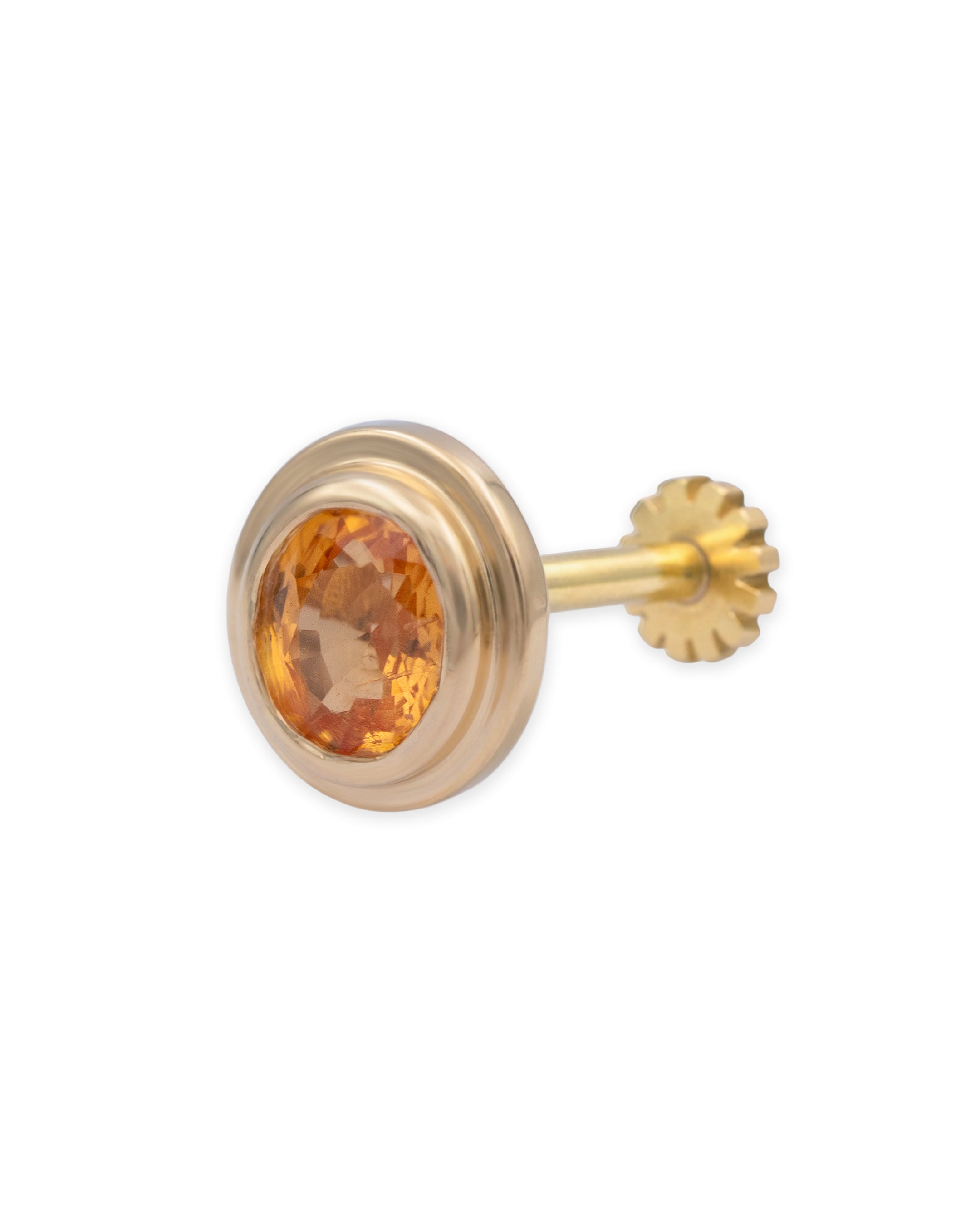 Golden Orbit Solitaire Nosepin