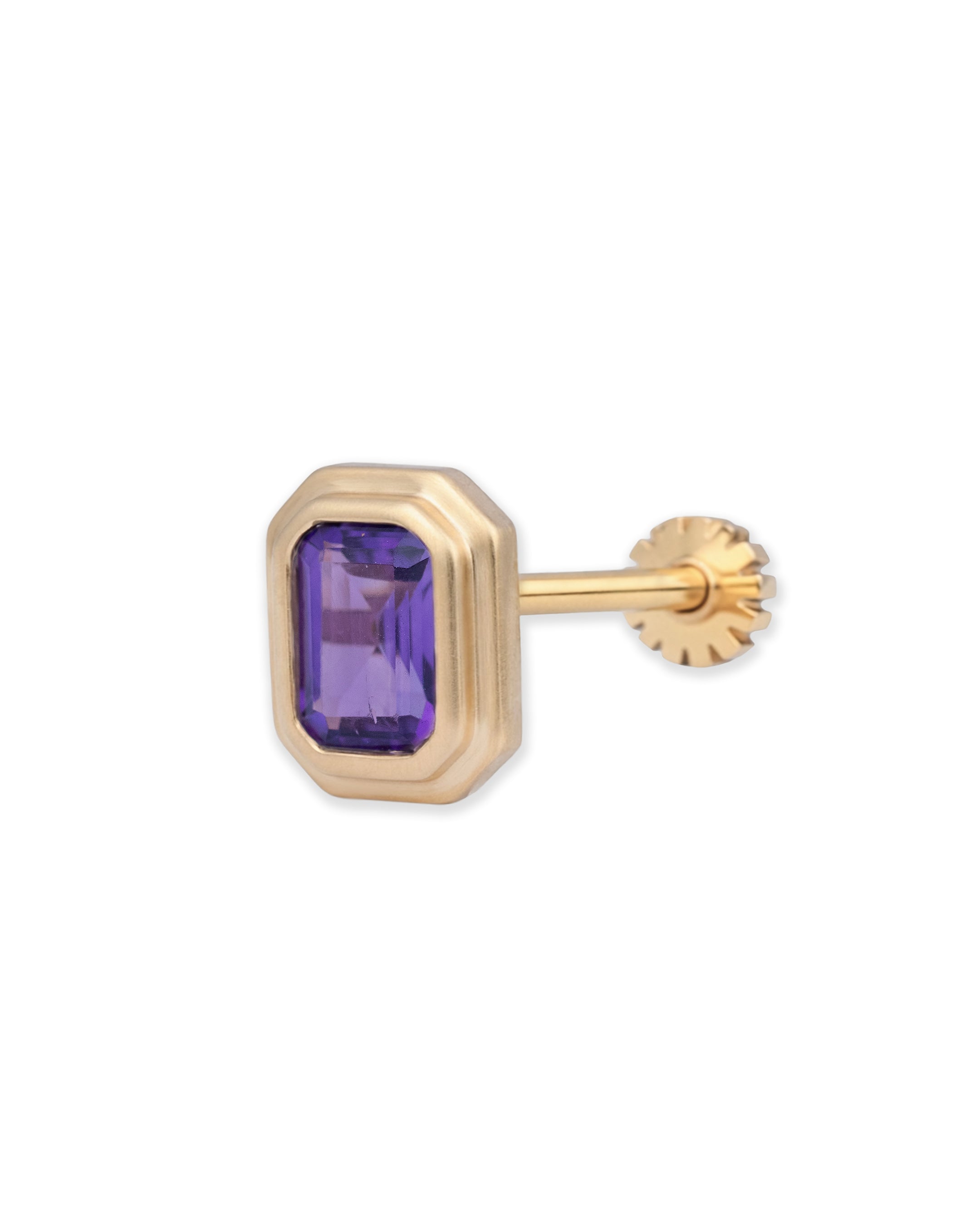 Amethyst Prism Frame Nosepin