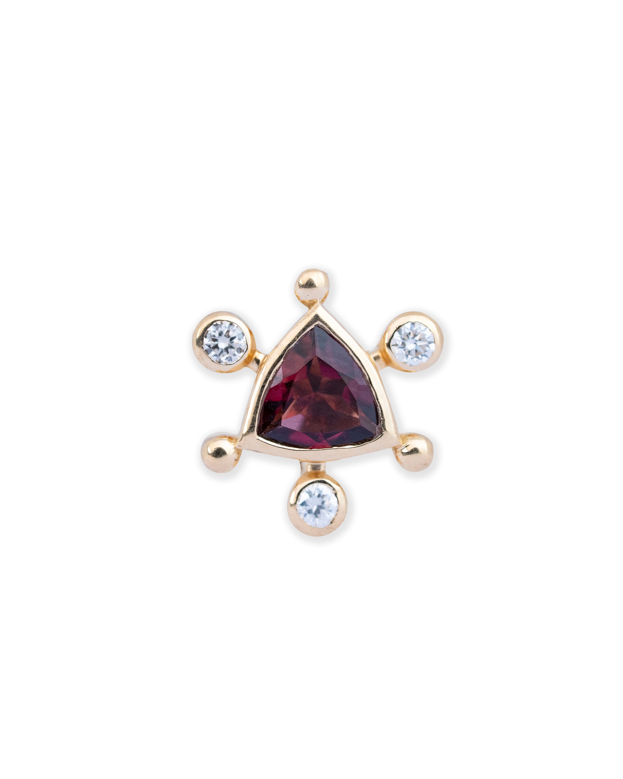Amber Edge Diamond Nosepin