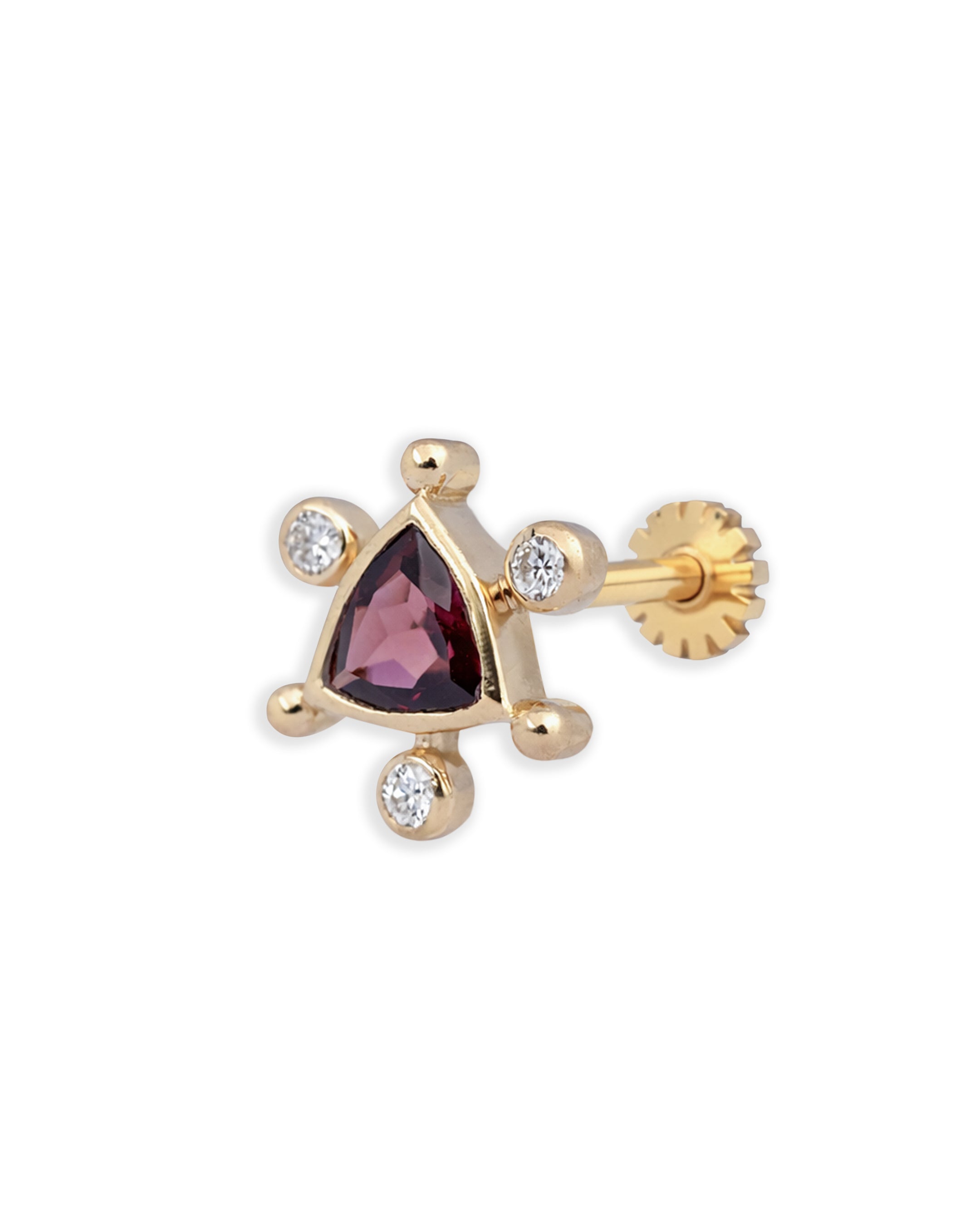 Amber Edge Diamond Nosepin