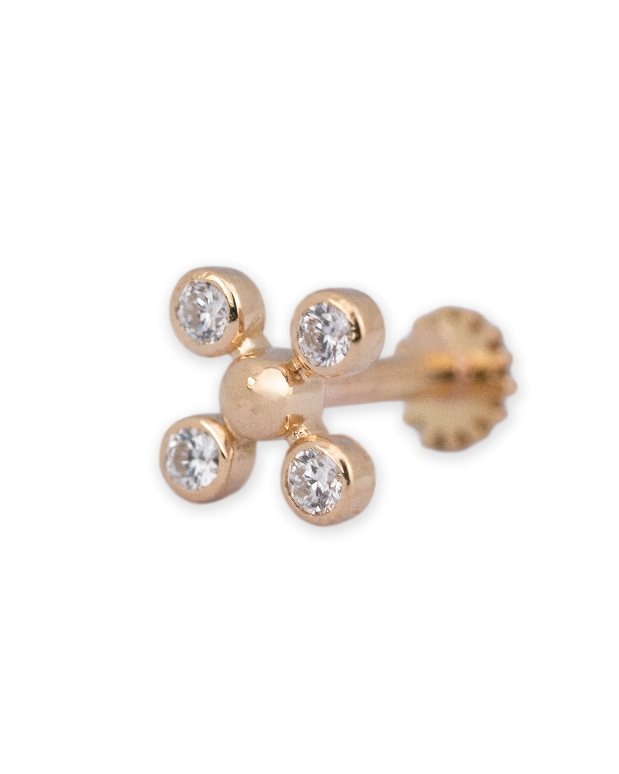 Clover Spark Diamond Nosepin