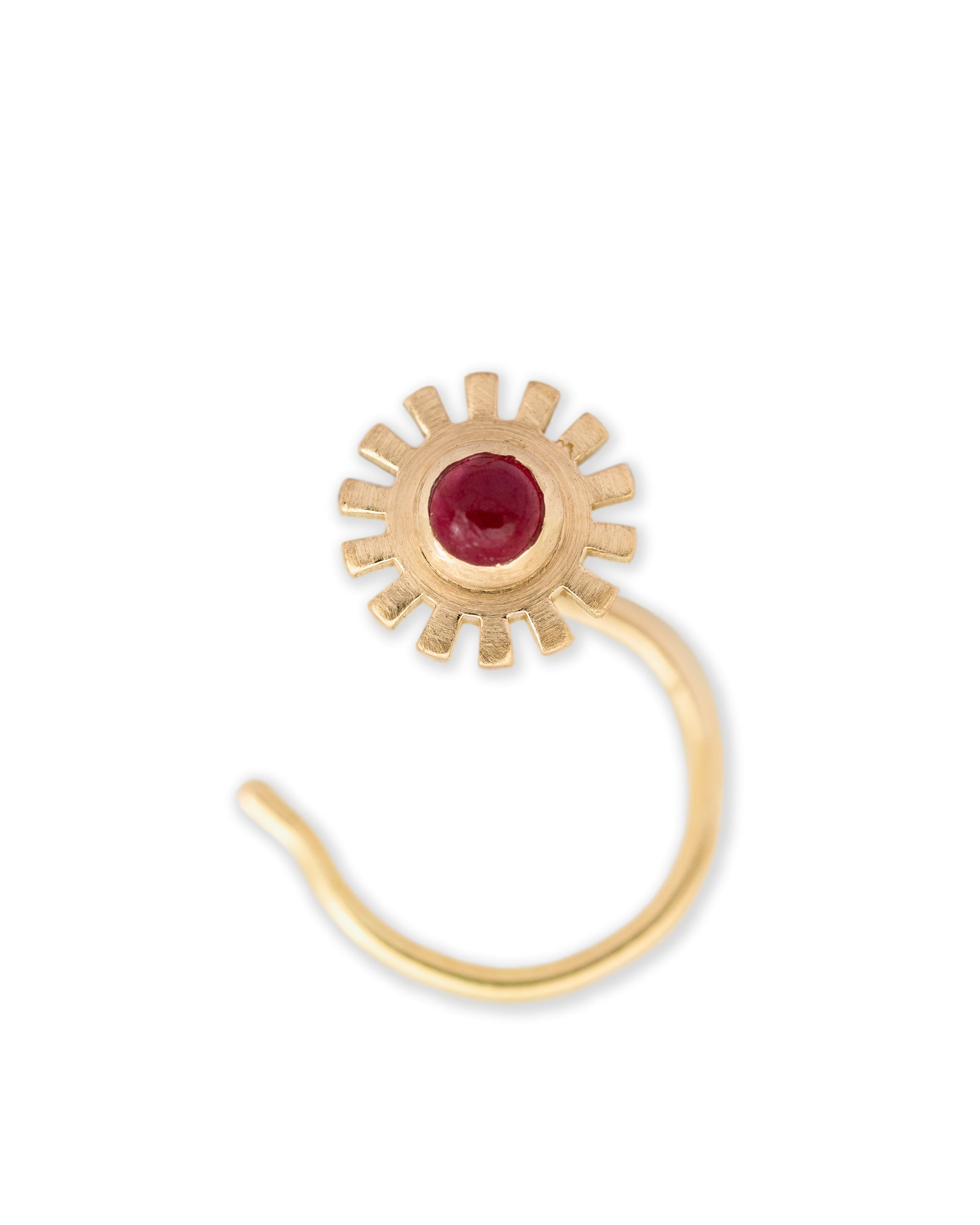 Sunburst Ruby Nosepin