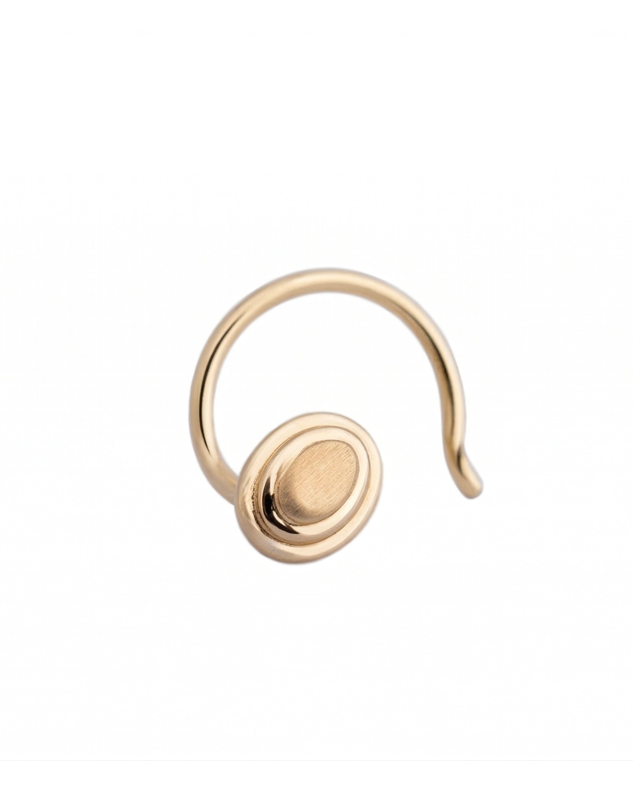 Oval Aakar gold Nosepin