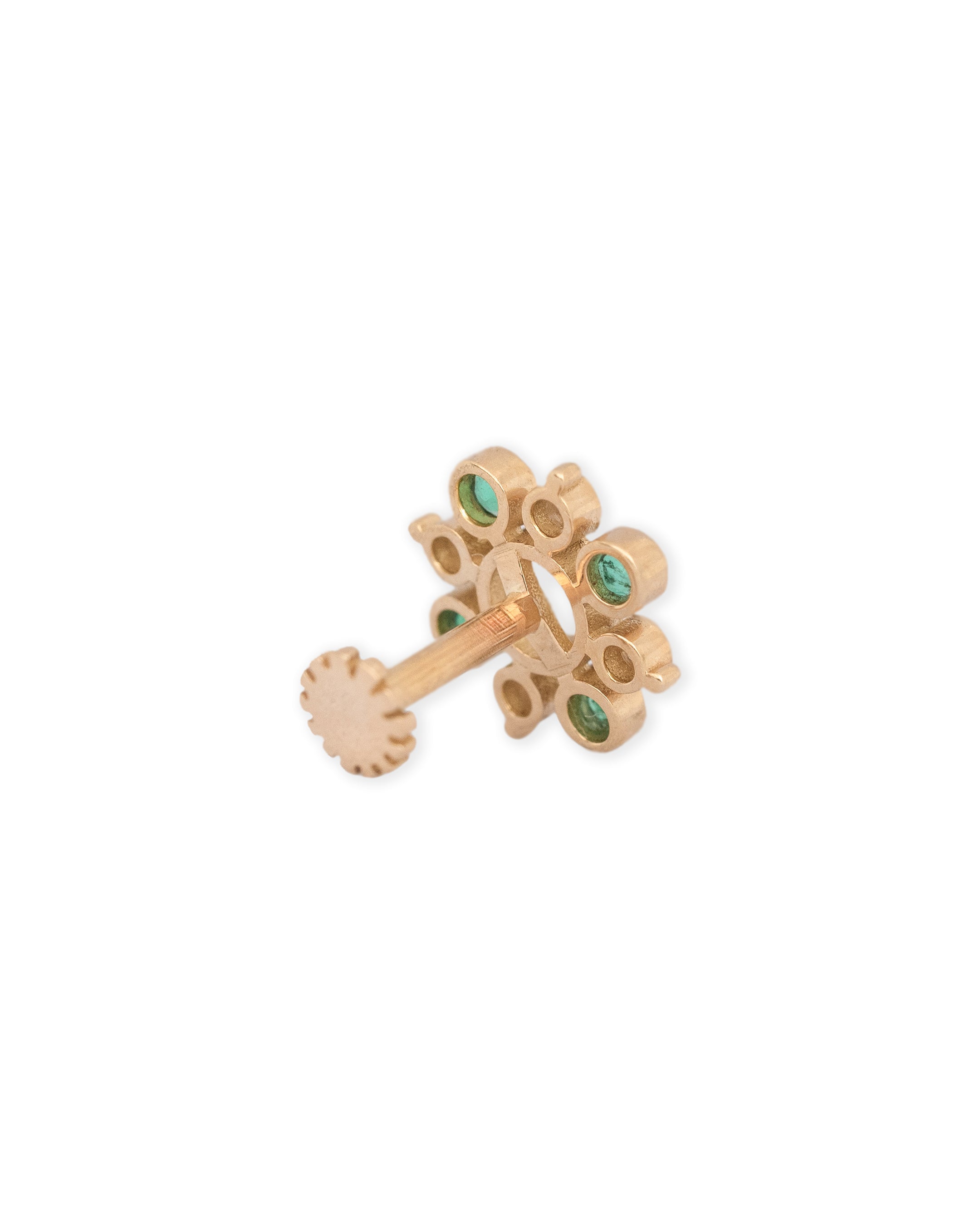 Emerald Diamond Cluster Bloom Nosepin